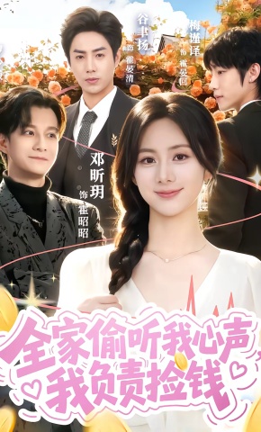 短剧《全家偷听我心声，我负责捡钱》海报