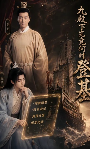 短剧《九殿下究竟何时登基》海报