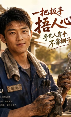 短剧《一把扳手捂人心，手艺人靠手，不靠棚子》海报