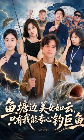 短剧《鱼塘边美女如云，只有我能专心钓巨鱼》海报