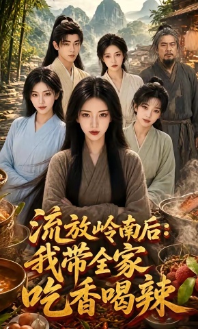 短剧《流放岭南后：我带全家吃香喝辣》海报