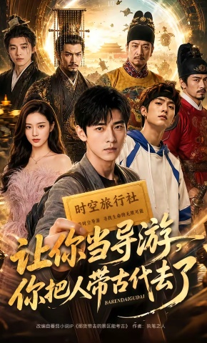 短剧《让你当导游，你把人带古代去了》海报