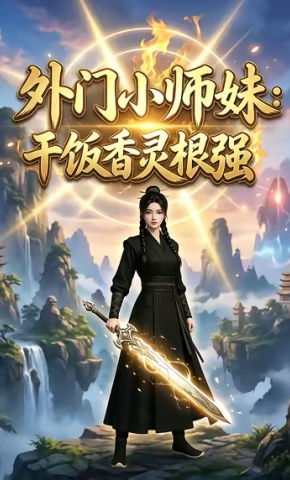 短剧《外门小师妹：干饭香灵根强》海报