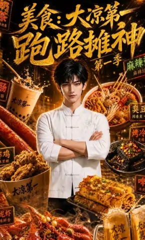短剧《美食：大凉第一跑路摊神》海报