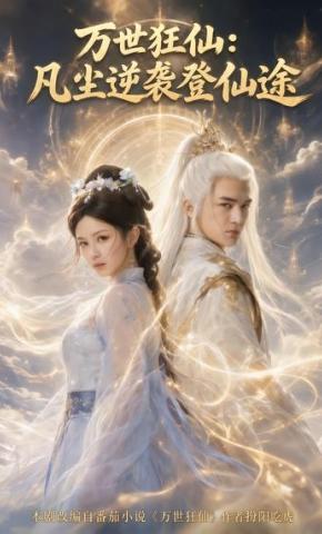 短剧《万世狂仙：凡尘逆袭登仙途》海报