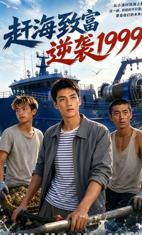 短剧《赶海致富逆袭1999》海报