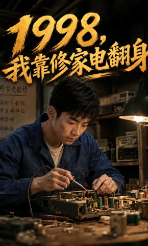 短剧《1998，我靠修家电翻身》海报