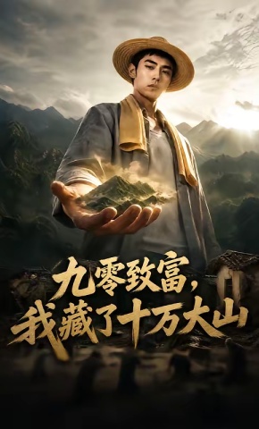 短剧《九零致富，我藏了十万大山》海报