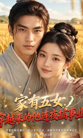 短剧《家有五女，穿越来的他连夜搞事业》海报