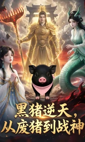 短剧《黑猪逆天，从废猪到战神》海报