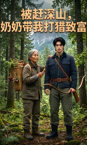 短剧《被赶深山，奶奶带我打猎致富》海报