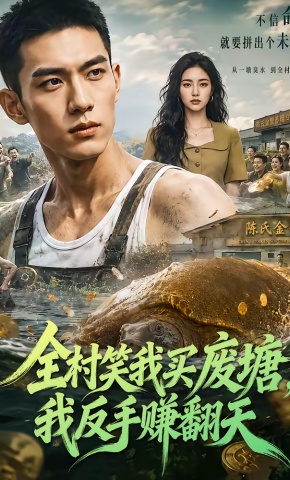 短剧《全村笑我买废塘，我反手赚翻天》海报