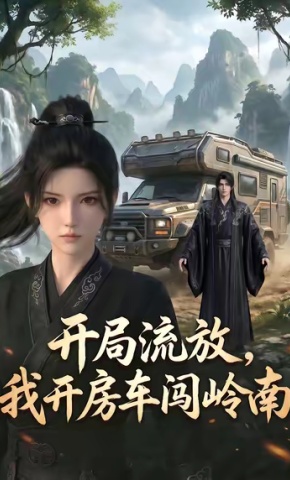 短剧《开局流放，我开房车闯岭南》海报