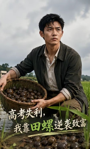短剧《高考失利，我靠田螺逆袭致富》海报
