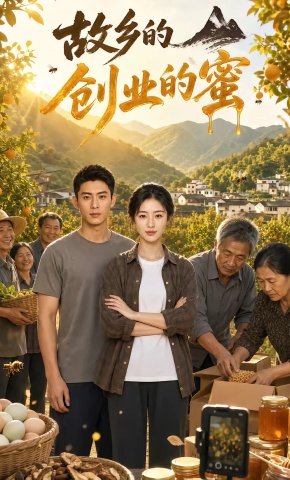 短剧《故乡的山，创业的蜜》海报