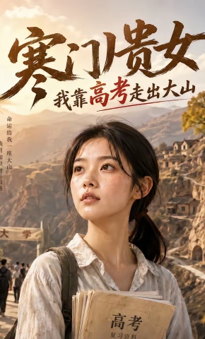 短剧《寒门贵女，我靠高考走出大山》海报