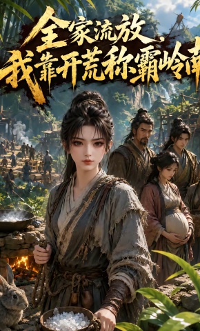短剧《全家流放，我靠开荒称霸岭南》海报