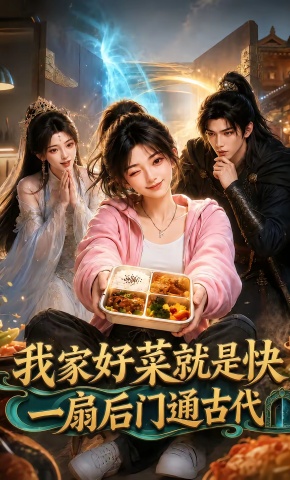 短剧《我家好菜就是快，一扇后门通古代》海报