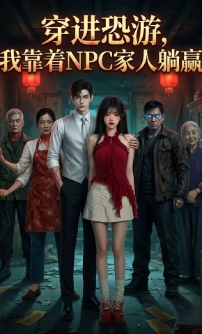 短剧《穿进恐游，我靠着NPC家人躺赢》海报