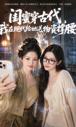 短剧《闺蜜穿古代，我在现代给她送物资撑腰》海报