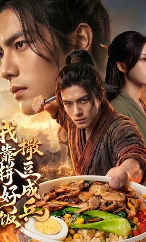 短剧《我靠拼好饭，撒豆成兵》海报