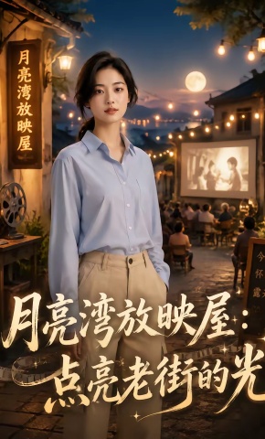 短剧《月亮湾放映屋：点亮老街的光》海报