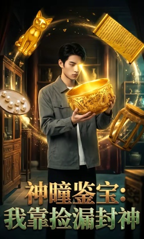 短剧《神瞳鉴宝：我靠捡漏封神》海报