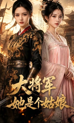 短剧《大将军她是个姑娘》海报