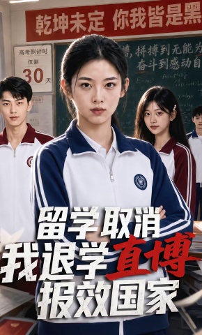 短剧《留学取消，我退学直博报效国家》海报