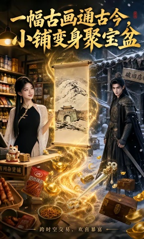 短剧《一幅古画通古今，小铺变身聚宝盆》海报