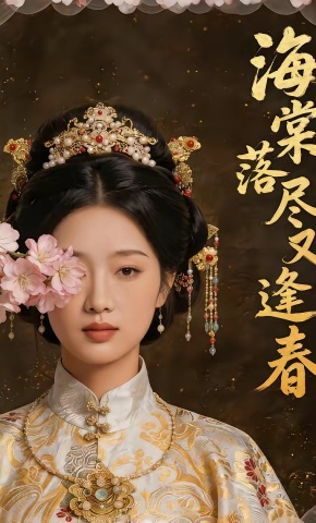 短剧《海棠落尽又逢春》海报