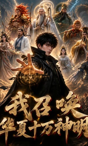 短剧《我召唤华夏十万神明》海报