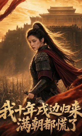 短剧《我十年戍边归来，满朝都慌了》海报