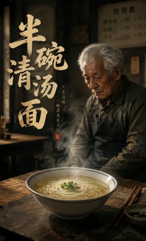 短剧《半碗清汤面》海报