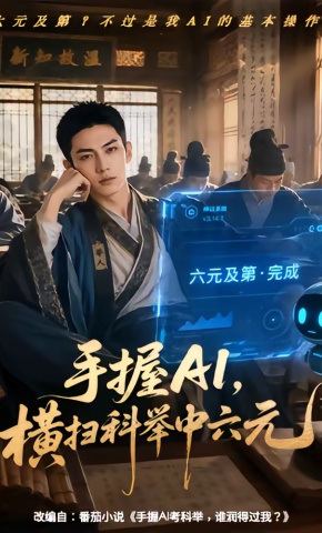 短剧《手握AI，横扫科举中六元》海报