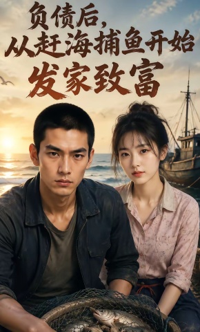 短剧《负债后，从赶海捕鱼开始发家致富》海报