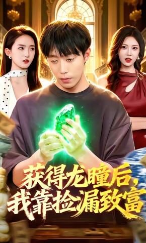 短剧《获得龙瞳后，我靠捡漏致富》海报