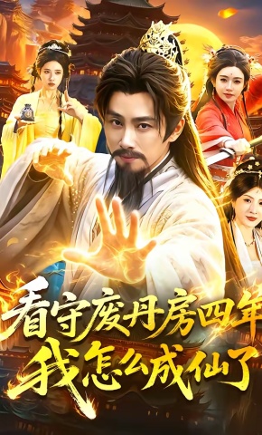 短剧《看守废丹房四年，我怎么成仙了》海报