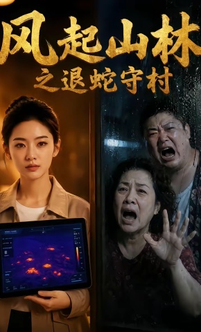 短剧《风起山林之退蛇守村》海报