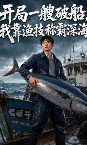 短剧《开局一艘破船，我靠渔技称霸深海》海报