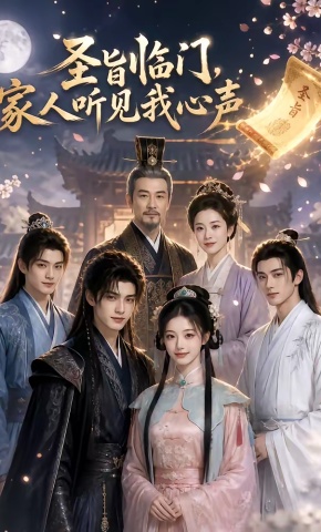 短剧《圣旨临门，家人听见我心声》海报