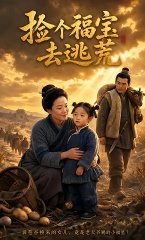 短剧《捡个福宝去逃荒》海报