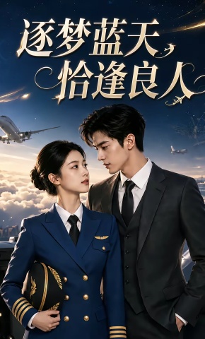 短剧《逐梦蓝天，恰逢良人》海报