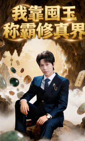 短剧《我靠囤玉称霸修真界》海报