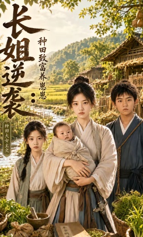 短剧《长姐逆袭：种田致富养崽崽》海报