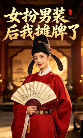 短剧《女扮男装后我摊牌了》海报