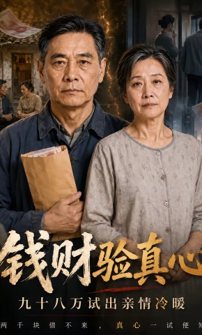 短剧《钱财验真心》海报