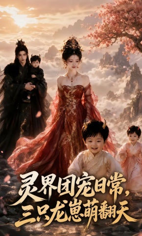 短剧《灵界团宠日常，三只龙崽萌翻天》海报