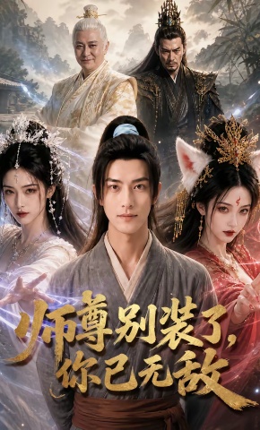 短剧《师尊别装了，你已无敌》海报