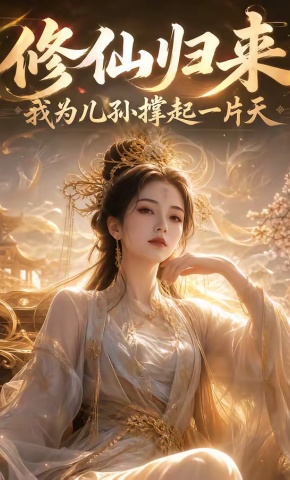 短剧《修仙归来，我为儿孙撑起一片天》海报